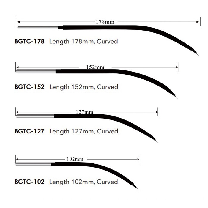 specifications of curved tungsten needles